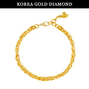 [한국금다이아몬드] 순금 24k 팔찌 여자 금 커브 체인 7.5g