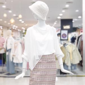 [ab.f.z]쉬폰 스카프 랩 블라우스 FSPNZ5B37G