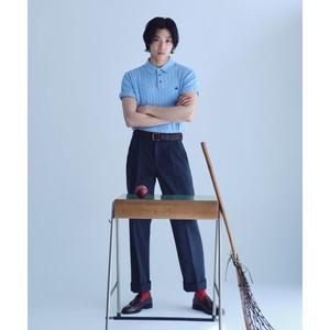 브룩스 브라더스 코튼 케이블 폴로 반팔 스웨터 라이트블루 BBWTMO204ALFM 292144