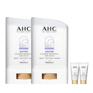 [AHC] 마스터즈 카밍 워터풀 선스틱 22g 2개 + (GIFT)선크림 7ml*2개