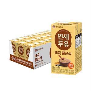 연세두유 16곡 꿀선식두유 190ml 24개