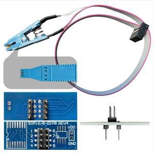 케이블 포함 타코 클립 5250 5208, 어댑터 2 개 포함, soic 8 eeprom 클립 5250, 타코 8 핀 케이블, soic 8