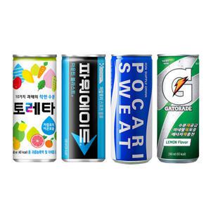 이온음료 4종 240ml 파워에이드 포카리 토레타 게토레이 각5개씩 20캔