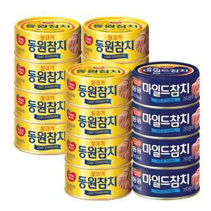 [동원XGS] 라이트스탠다드 참치 85g x12캔+마일드 참치 90g x4캔