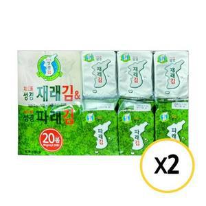 성경김 재래 식탁김 4g*20개 + 파래김 4g*20개