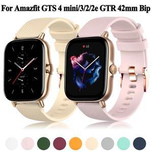Xiaomi Amazfit GTS 2e 4/3 실리콘 시계 밴드 벨트 42MM Bip pro 미니 Smartwatch 팔찌 용 20mm 손목 스트