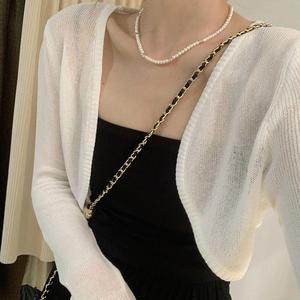 볼레로 여름 봄가디건 린넨 크롭 브이넥 얇은 가디건 TT339