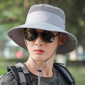 남성용 챙넓은 메쉬 모자 중년 남성 아웃 도어 선캡 남자모자
