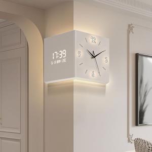 코너벽시계 양면 LED 유선 10인치 화이트