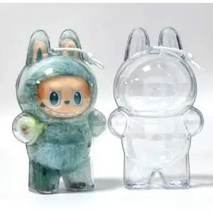 [흐뭇마켓]라부부 투명 키링 보호 인형 케이스 커버 보관 보관함 전용 악세사리 파우치