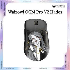 Waizowl OGM Pro V2 Hades 게임용 마우스 Paw3950 30000dpi 무선 Bluetooth 3 모드 경량 E-스포츠 선물 사