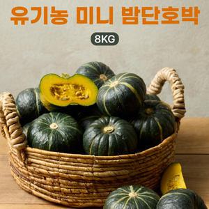 100% 유기농 25년 햇! 국내산 미니 밤단호박 8kg