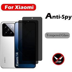 Xiaomi 15 14 13 용 2PCS 개인 정보 보호 강화 유리 11T 12T Pro 안티 스파이 화면