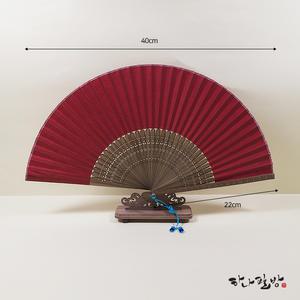 빨강 색부채/한지부채/빈부채/캘리부채