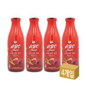 자임 ABC 착즙주스 1L 4병묶음 (유통기한 2026년 10월 13일)