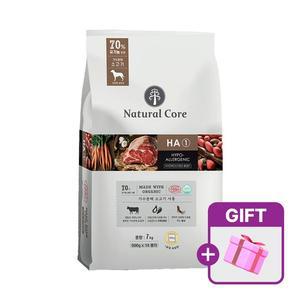 내츄럴코어 애견사료 유기농 소고기 7kg  +간식1종)