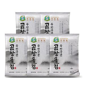 [성경김본사] 프리미엄 두번구운 곱창돌김 30g(10매) X 5봉