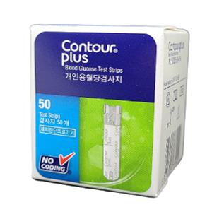 바이엘 컨투어플러스 혈당시험지 50매 + 채혈침 100매