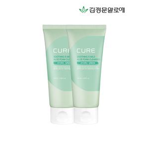 [하프클럽/김정문알로에]큐어 수딩 앤 마일드 알로에 폼 클렌저 100ml 2개
