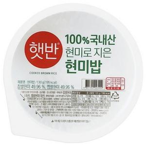 CJ 햇반 현미밥 130g 24개 유통기한 24.09.20 라면류