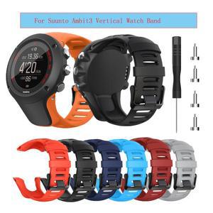 인기 스포츠 시계 스트랩, 순토 Ambit 통기성 실리콘 손목 팔찌 벨트 밴드 Suunto 2