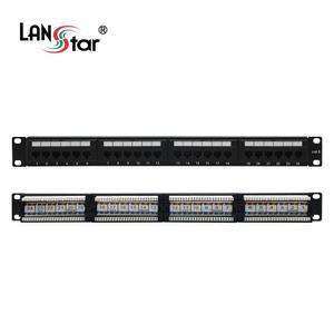 LANstar 24포트 Cat.6 UTP 패치판넬 1U LS-6PLB-24P19N
