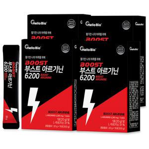 부스트 아르기닌 6200 4박스 (총 60포) 고함량 L-아르지닌 6200mg 타우린 액상스틱 비타민