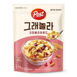 포스트 그래놀라 크랜베리 아몬드 570gx5개.