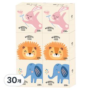 복이많은집 미니 천연펄프 미용티슈 2겹 30개 230매