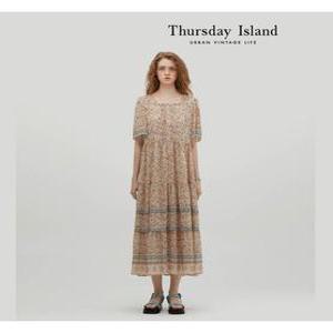 [써스데이아일랜드][Thursday Island] 보더 롱 원피스 (T234MOP306W)