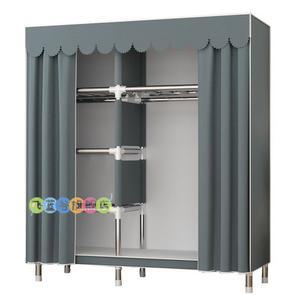 조립식옷장 드레스룸 선반 이블장 옷방 커버 간편식 이불장 세트 66x45x170cm 3단