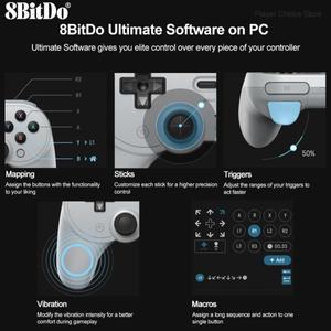 8BitDo Pro 2 Nintendo Switch PC 게임 패드 용 유선 RetroPie Raspberry Ultimate 소프트웨어 조정 가능한