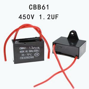 1pcs 450V 1.2uF 450VAC 1.2mF CBB61 모터 시작 실행 팬 커패시터