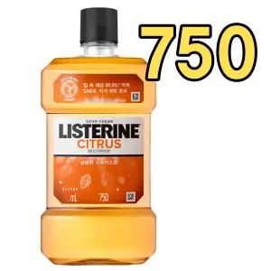 리스테린 내츄럴 시트러스 구강청결제 가글 750ml (~25/12/02)