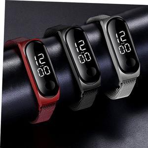 LED 스포츠 등산 남자 여자 공용 메탈 방수 손목시계