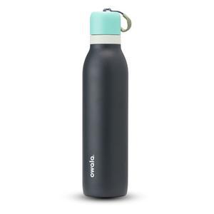 스포츠 및 여행용 빨대가 있는 오왈라 프리십 트위스트 단열 스테인리스 물병, BPA 프리, 24온스, 블루/그레이 안개 타이드