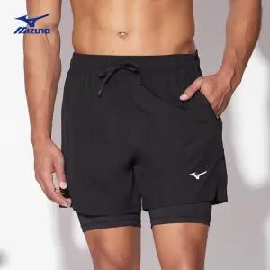 MIZUNO 미즈노 2025 이중 비치 트렁크 래쉬가드 야외 남성 더블레이어 수영복 팬츠