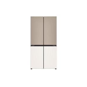[LG] 디오스 오브제컬렉션 글라스 4도어 냉장고 H875GCB012 브라운베이지 870L