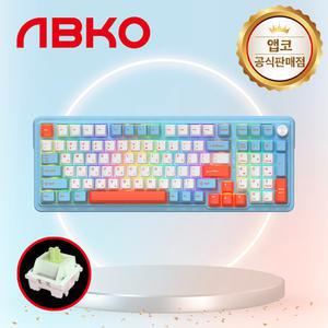 [국내정품] 앱코 AK998 8K 유선 기계식 키보드 스카이 블루 멜론축