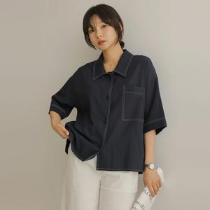 [66-120] 카데 라인 스티치 카라 오부 남방
