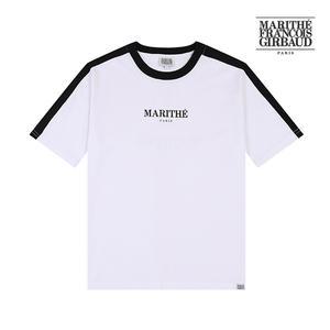 [마리떼프랑소와저버] 공용 베이직 로고 라인 티 MFG68SS001_WHBK1