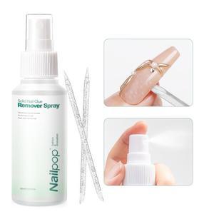 Nailpop 60ml 솔리드 네일 젤 리무버 스프레이는 쉽게 부드럽게하고 온 손톱을 제거합니다. 신선한 무취 가