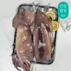 [품질보장] 청년 손질 통 오징어 220X5팩 (총 10미) 2마리씩 소포장