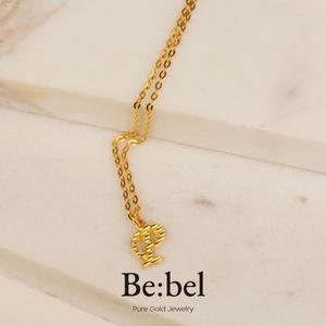 순금목걸이 3.75g 24k 남자 여자 디자인 이니셜 P 비벨 한돈 1돈