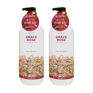 엘지 온더바디 퍼퓸 바디워시 그레이스 로즈향 730g 2개 샤워