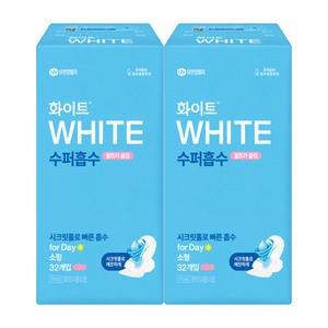 [롯데백화점]유한킴벌리 화이트 수퍼흡수 소형 32p 1+1+중형증정2pX2개