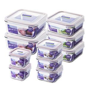 [세트]글라스락 퍼플에디션 정사각 베스트 10조(1200ml 2개+850ml 3개+490ml 3개+210ml 2개)