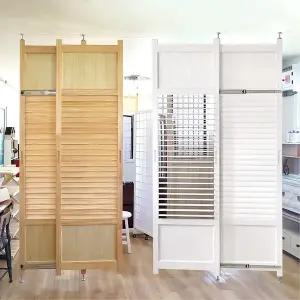 우드셔터 원목 가벽 파티션 63cm 2폭 미닫이 2270~2670mm 공간분리 슬라이딩도어
