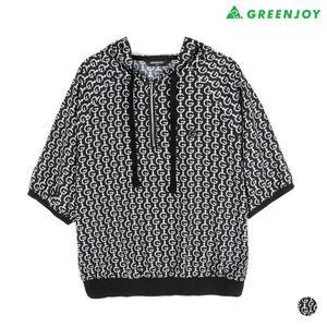[하프클럽/그린조이]여성 G로고프린트 반팔후드티