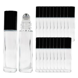 롤온 향수용기 공병 블랙 뚜껑 두꺼운 투명 10ml 도톰한 20개